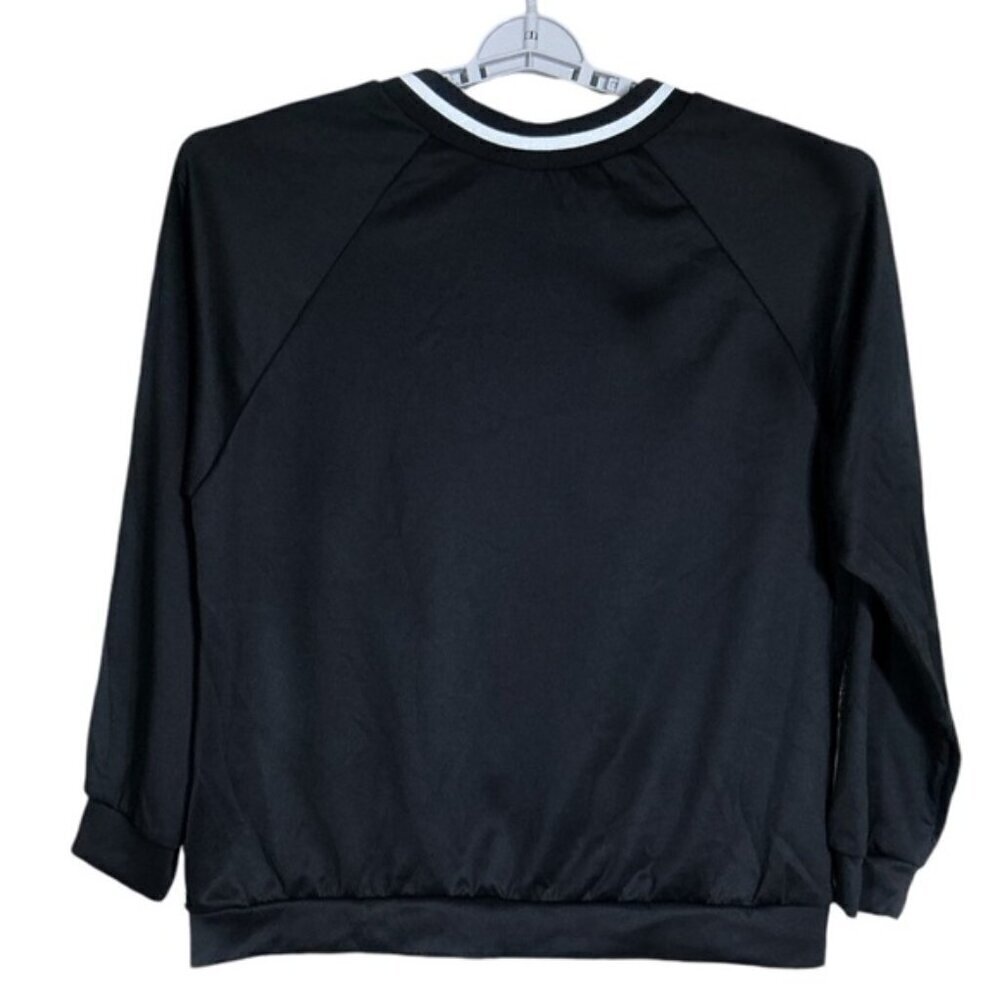 Blush Paris Bomber Jacket Magazine Varsity Zip Up Gold Black Women Large-XLarge - Picture 3 of 15